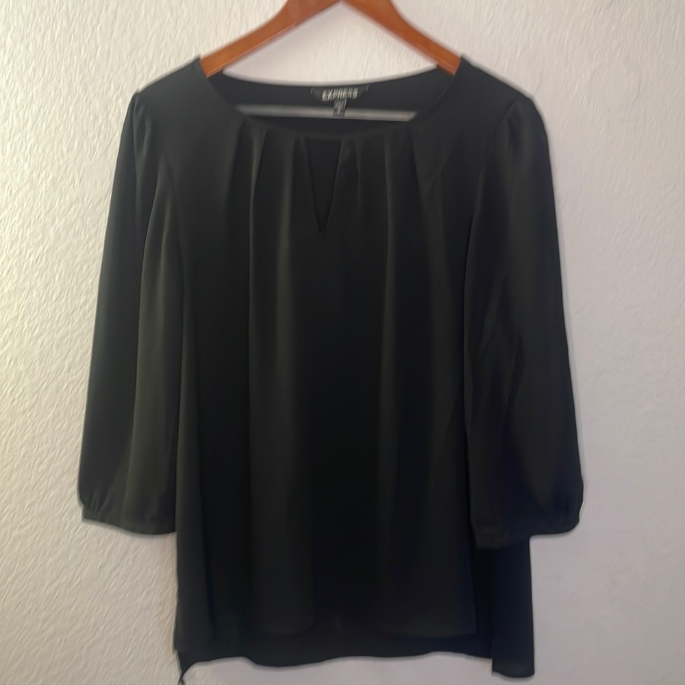 Express Black 3/4 sleeve Blouse - Picture 1 of 6